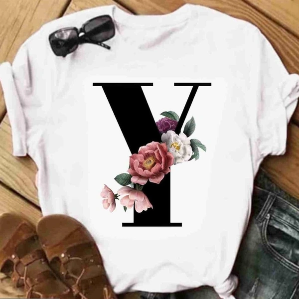 Y-Alphabet Printed T-shirt  - XL