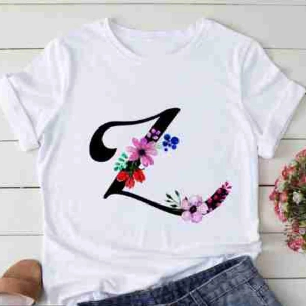 Z-Alphabet Printed Floral T-shirt  - XL