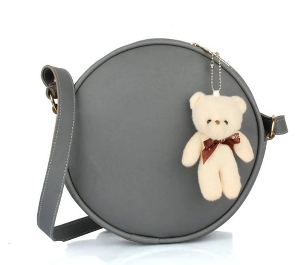 Round Sling Bad With Teddy - Dark Brown