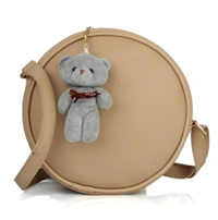 Round Sling Bad With Teddy - Dark Brown
