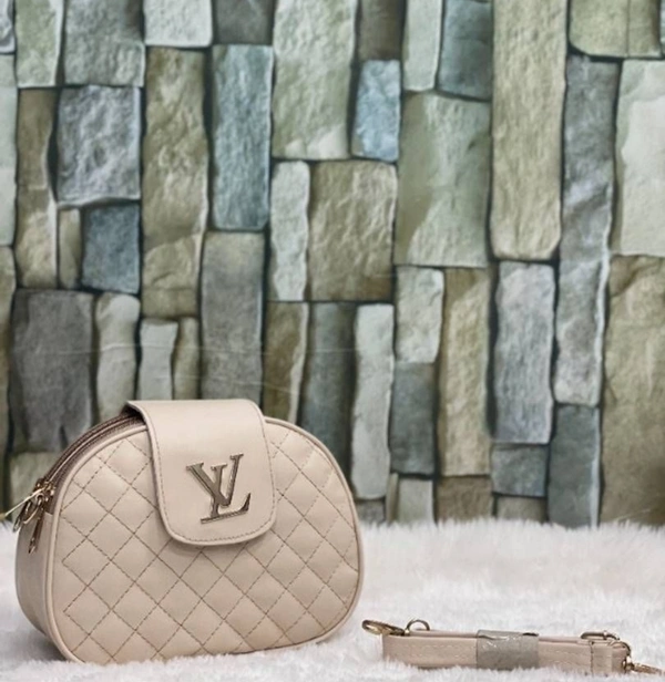 Trendy PU sling bags - Nude