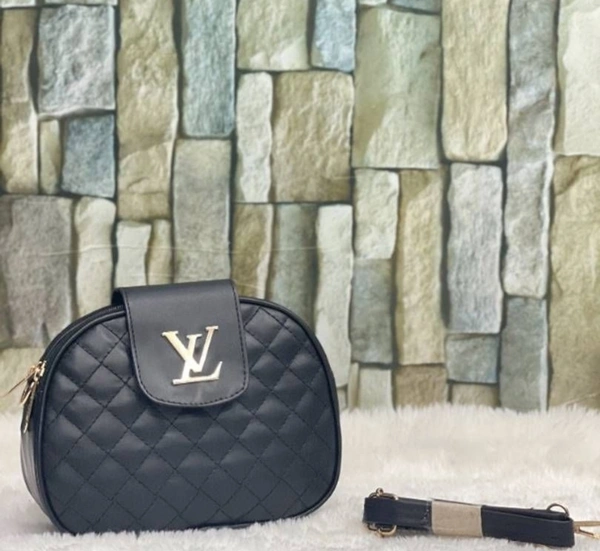 Trendy PU sling bags - Black