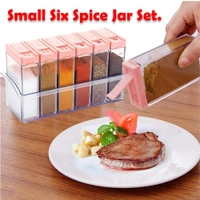0122 Plastic Spice Jars (6 pcs, 14x22x8cm, Multicolour) - 0.31 kgs, India