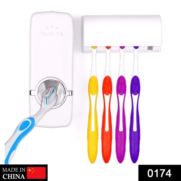 0174 Toothpaste Dispenser & Tooth Brush Holder - China, 0.269 kgs