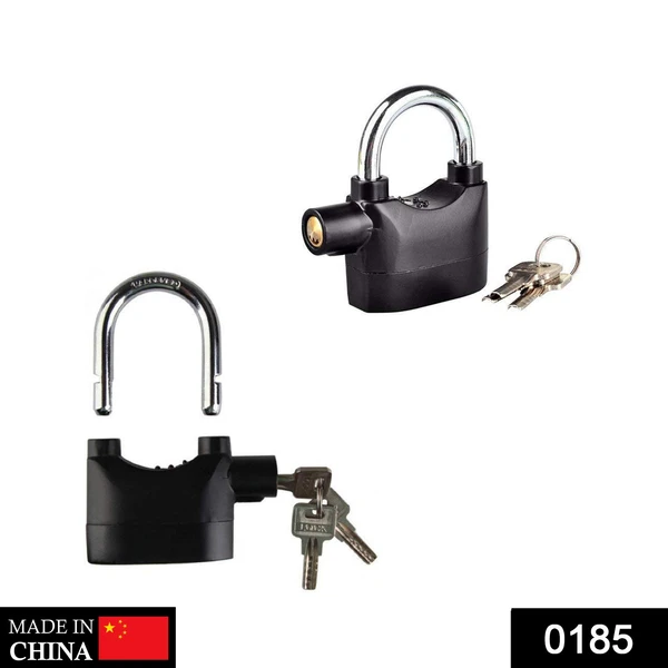 0185 Anti Theft Security Pad Lock with Smart Alarm (1pc) - 0.329 kgs, China