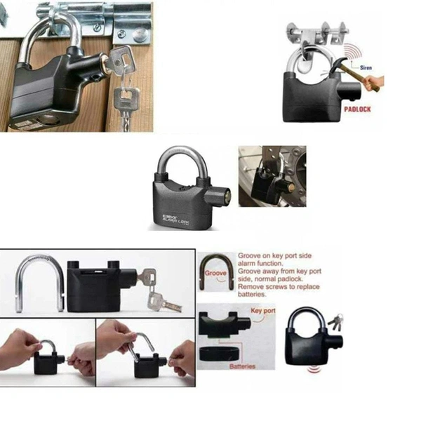 0185 Anti Theft Security Pad Lock with Smart Alarm (1pc) - 0.329 kgs, China
