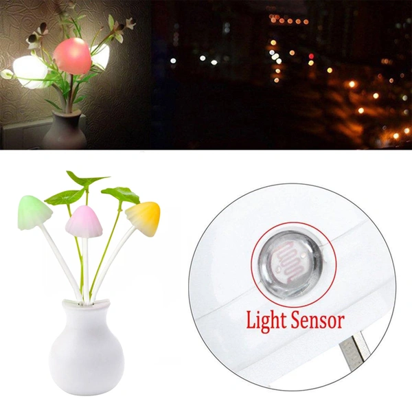 0217 LED Dream Night Light, Auto ON/Off Sensor Mushroom Lamp (Multicolor) - China, 0.088 kgs