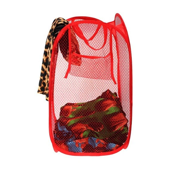 0248 Laundry Hamper Mesh Fabric For Ventilation Foldable Storage Pop Up Clothes Basket - 0.145 kgs, China