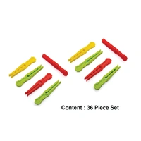 0335 Multipurpose Plastic Cloth Hanging Pegs/Clips - 36 pcs - 0.116 kgs, India