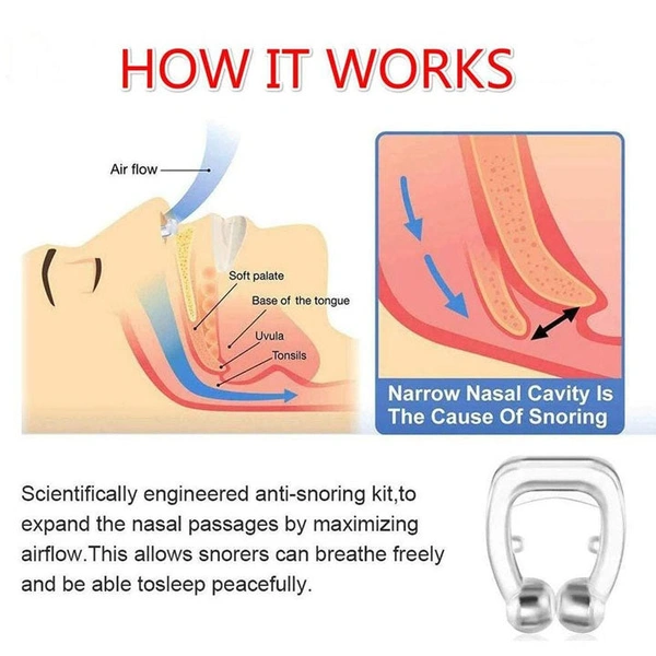 0338 Snore Free Nose Clip (Anti Snoring Device) - 1pc - 0.035 kgs, India