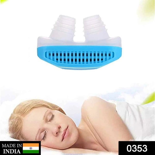 0353 - 2 in 1 Anti Snoring and Air Purifier Nose Clip for Prevent Snoring and Comfortable Sleep - India, 0.021 kgs