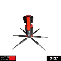 0427 08 in 1 Multi-Function Screwdriver Kit with LED Portable Torch - 0.194 kgs, China