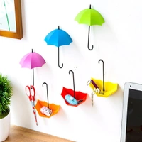 0486_3pcs/set Cute Umbrella Wall Mount Key Holder Wall Hook Hanger Organizer Durable Wall hooks bathroom kitchen Umbrella Wall Hook - 0.1 kgs, India