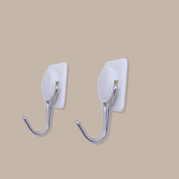 0499 Multipurpose Strong Small Stainless Steel Adhesive Wall Hooks(2pc) - 0.093 kgs, China