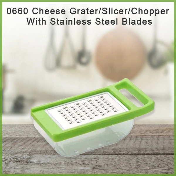 0660  Cheese Grater/Slicer/Chopper With Stainless Steel Blades - 0.083 kgs, India