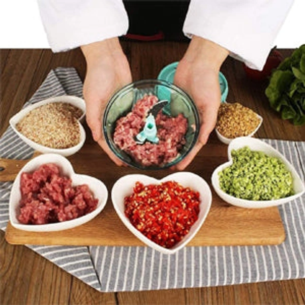 0753_Manual Food Chopper, Compact & Powerful Hand Held Vegetable Chopper/Blender ( 350 ML ) - 0.266 kgs, India