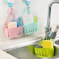 0762 Adjustable Kitchen Bathroom Water Drainage Plastic Basket/Bag with Faucet Sink Caddy - 0.105 kgs, China