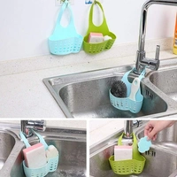 0762 Adjustable Kitchen Bathroom Water Drainage Plastic Basket/Bag with Faucet Sink Caddy - 0.105 kgs, China