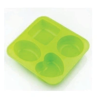 0773 Silicone Circle, Square, Oval and Heart Shape Soap And Mini Cake Making Mould - 0.173 kgs, India