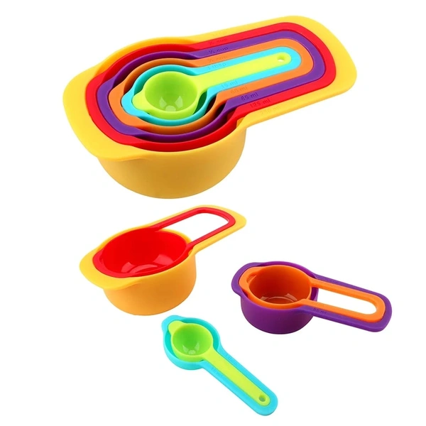 0811 Plastic Measuring Spoons for Kitchen (6 pack) - 0.204 kgs, India