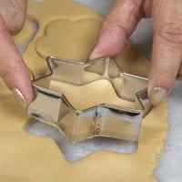 0813 Cookie Cutter Stainless Steel Cookie Cutter with Shape Heart Round Star and Flower (12 Pieces) - India, 0.198 kgs