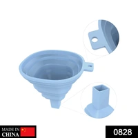 0828 Flexible Silicone Foldable Kitchen Funnel for Liquid/Powder Transfer Hopper Food (Small) - 0.022 kgs, China