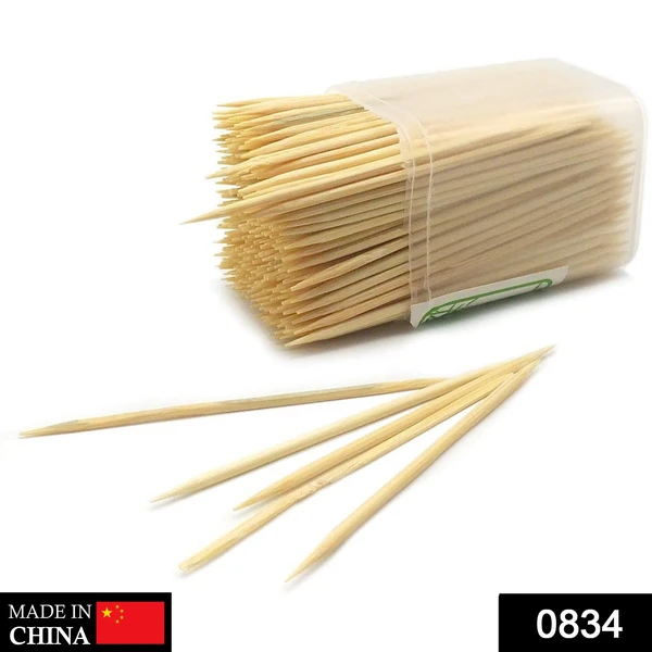 0834 Wooden Toothpicks with Dispenser Box - China, 0.026 kgs