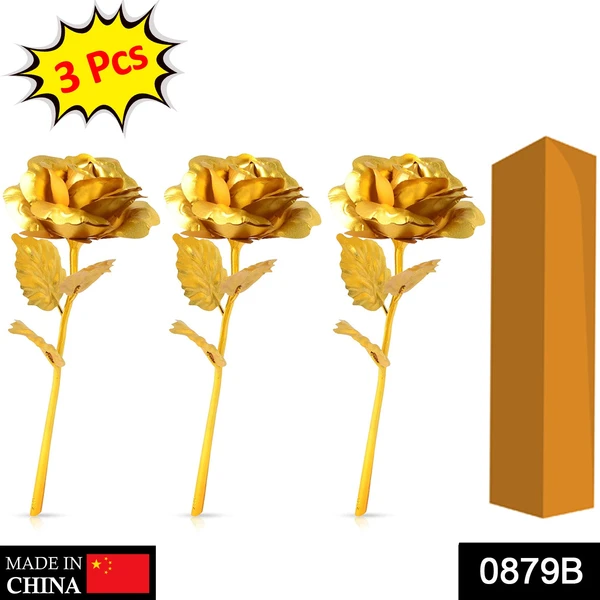 0879 B Golden Rose used in all kinds of places like household, offices, cafe's, etc. for decorating and to look good purposes and all. - China, 0.415 kgs
