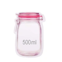 1074 Reusable Airtight Seal Plastic Zipper (500ml) - 0.106 kgs, China