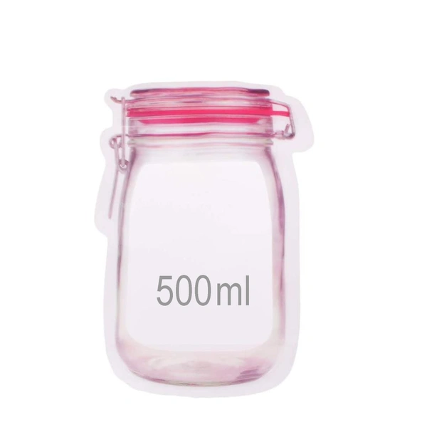 1074 Reusable Airtight Seal Plastic Zipper (500ml) - 0.106 kgs, China