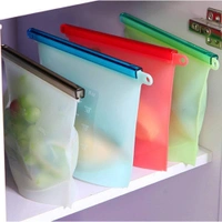 1080 Reusable Silicone Airtight Leakproof Food Storage Bag - 1 ltr - 0.183 kgs, China
