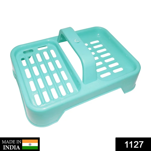 1127 2 in 1 Soap keeping Plastic Case for Bathroom use - India, 0.39 kgs