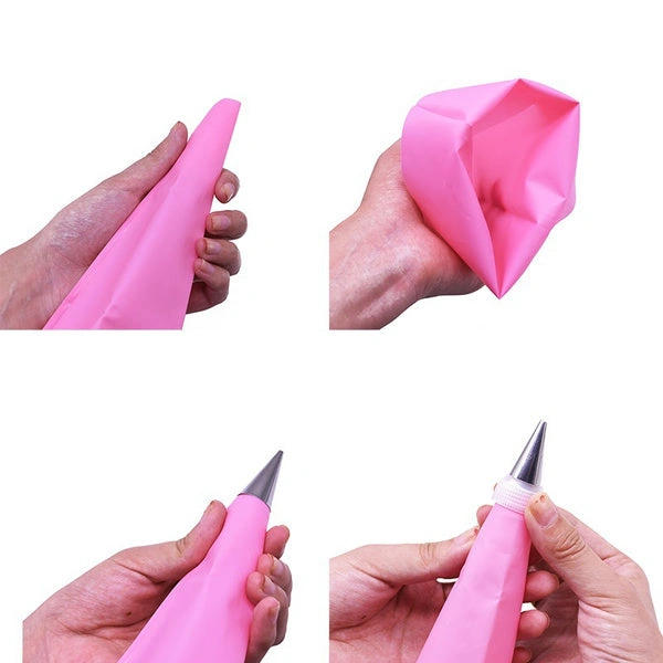 1153 Cake Decorating Nozzle with Piping Bag (Pack of 6) - 0.241 kgs, China