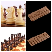 1162 Silicone Chocolate Chess Shaped Mould - 16 Cavity - 0.09 kgs, China