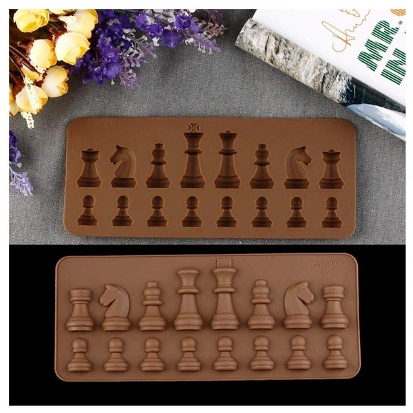 1162 Silicone Chocolate Chess Shaped Mould - 16 Cavity - 0.09 kgs, China