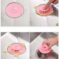 1163 Creative 2-in-1 Silicone Sewer Sink Sealer Cover Drainer (multicolour) - 0.07 kgs, China