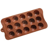 1188 Food Grade Non-Stick Reusable Silicone Smile Shape 15 Cavity Chocolate Molds / Baking Trays - 0.142 kgs, India