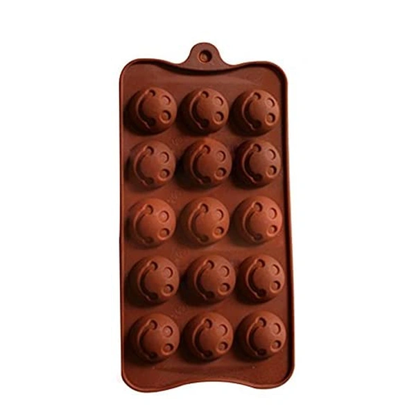 1188 Food Grade Non-Stick Reusable Silicone Smile Shape 15 Cavity Chocolate Molds / Baking Trays - 0.142 kgs, India