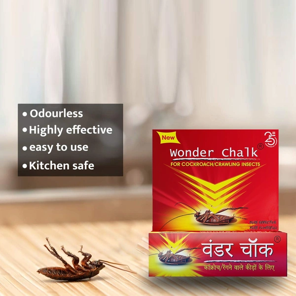 1314 Cockroaches Repellent Chalk Keep Cockroach Away from Home - 0.048 kgs, India