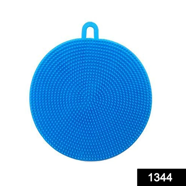 1344 Silicone Dish Scrubber Sponge Mildew Free, Non Stick, Heat Resistant - China, 0.05 kgs