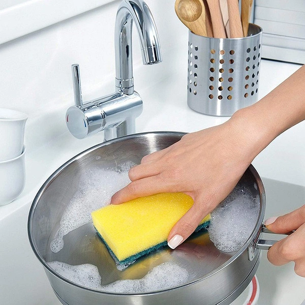 1421 Scrub Sponge 2 in 1 Pad for Kitchen, Sink, Bathroom Cleaning Scrubber - 0.056 kgs, India