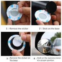 1512 Blind Spot Round Wide Angle Adjustable Convex Rear View Mirror - Pack of 2 - 0.033 kgs, China