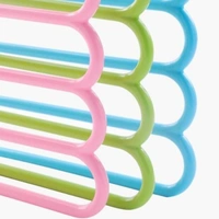 1541 Premium Wardrobe Storage Organizer 5 in 1 Multipurpose Plastic Hanger, Assorted (5) - 0.095 kgs, India