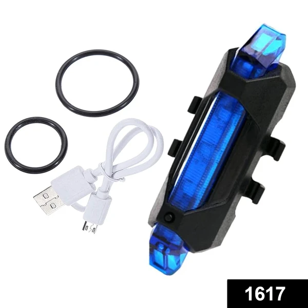 1617 Rechargeable Bicycle Front Waterproof LED Light (Blue) - China, 0.08 kgs