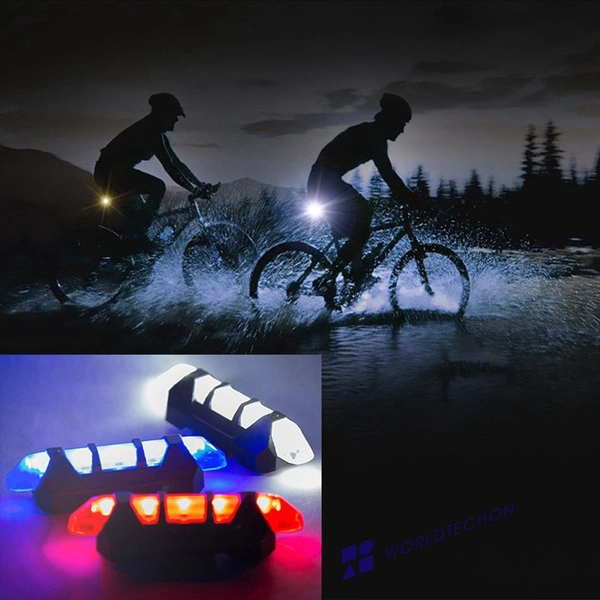 1617 Rechargeable Bicycle Front Waterproof LED Light (Blue) - 0.08 kgs, China