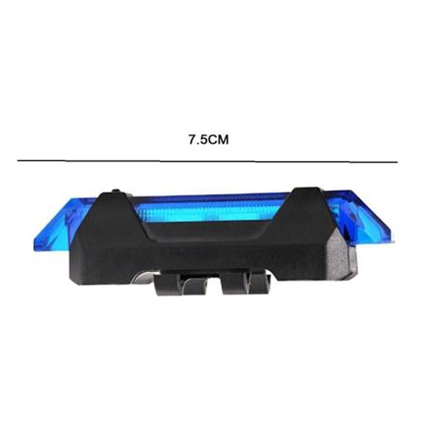 1617 Rechargeable Bicycle Front Waterproof LED Light (Blue) - 0.08 kgs, China