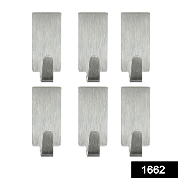 1662 Heavy Duty Self Adhesive Hook Sticky (Pack of 6) - 0.053 kgs, China