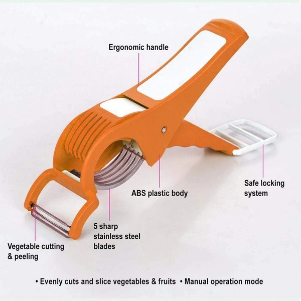 0158 Vegetable Cutter with Peeler - 0.2 kgs, India