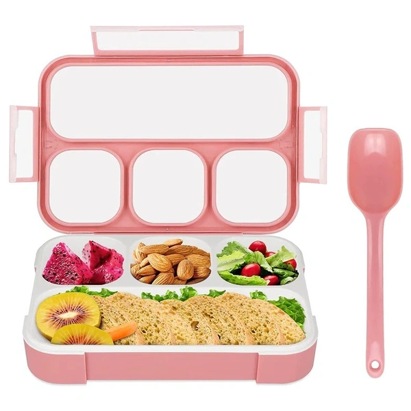5212 Lunch Box 4 Compartment With Leak Proof Lunch Box For School & Office Use - 0.28 kgs, India