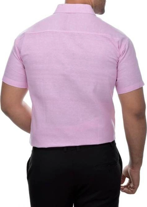 HALF-P44-SHIRT-PINK Khadi Cotton Half Sleeve Shirt - India, XXL / 44, 0.25 kgs